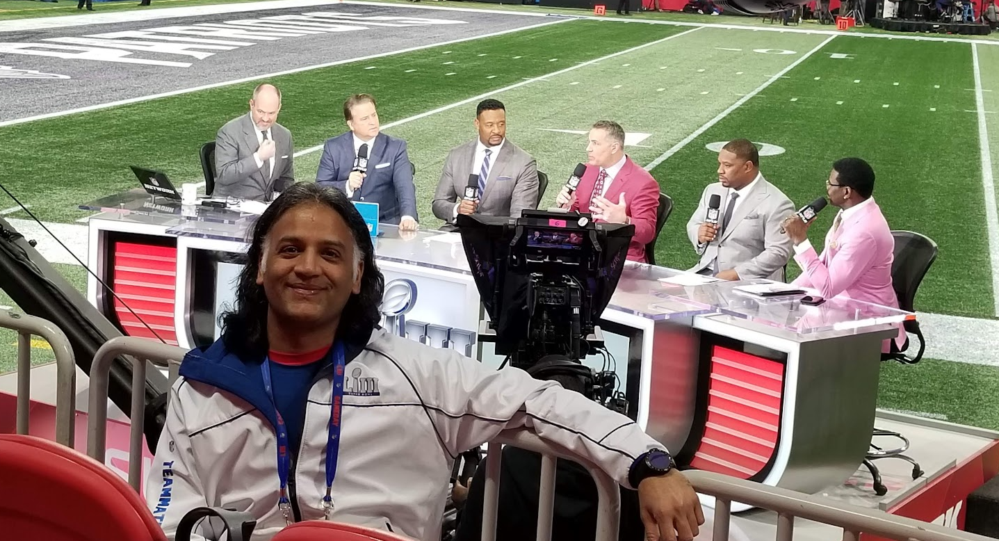 Mahesh at Super Bowl
